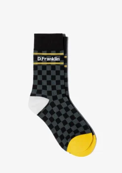 Check Socks Black