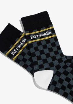 Check Socks Black